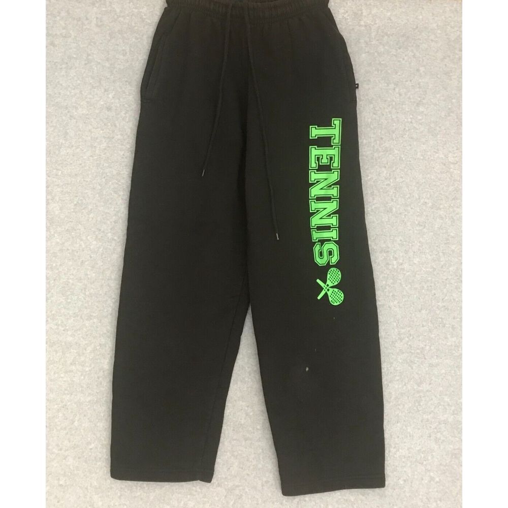 Pennant Sportswear‎ Tennis Sweat Pants Youth XXS Fleece Black Unisex Activewear